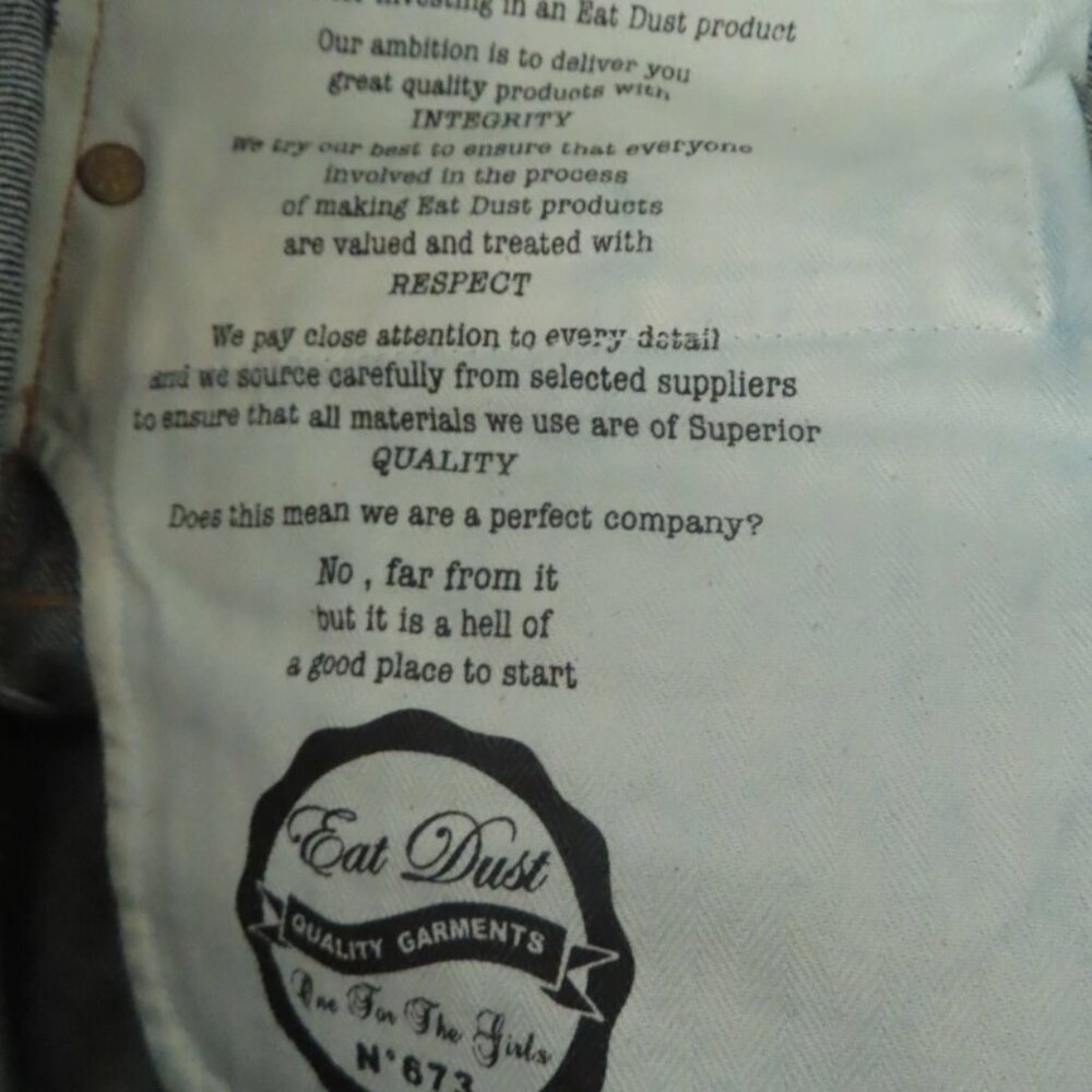 Girls of Dust Patty Boy Selvedge ECO Denim 29" - Picture 6 of 6